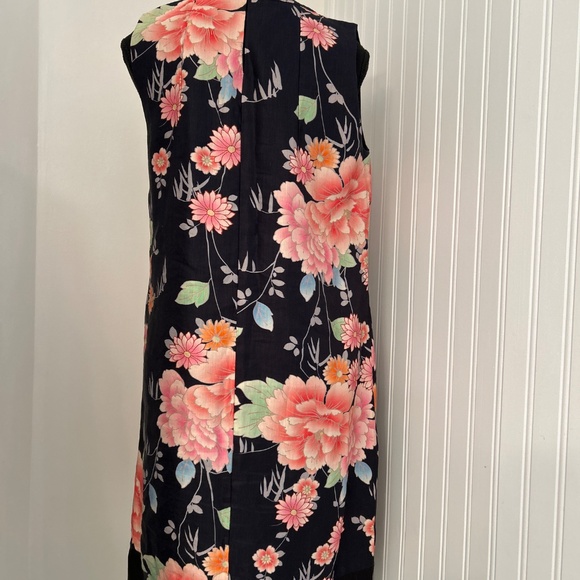 Johnny Was Silk Lined Linen Floral Dress - Picture 3 of 5